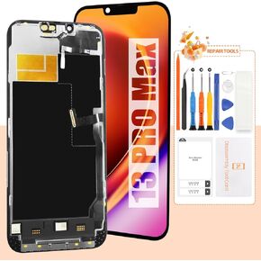 Incell Screen for iPhone 13 Pro Max Screen Replacement with Frame, OLED Display, Digitizer, Glass & Tools – Compatible with iPhone 13 Pro Max (Non-OEM, 6.7 Inch)(Black No Frame