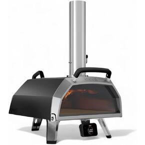 Ooni Karu 2 Multi-Fuel Outdoor Pizza Oven - Wood and Gas Outdoor Pizza Oven with Pizza Stone & Intergrated Thermometer, Pizza Oven Outdoor, Dual Fuel 12 Inch Pizza Maker, Outdoor Cooking Grill