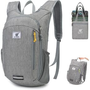 SKYSPER Small Hiking Travel Waterproof Backpack - Lightweight Packable Day Pack for Women and Men - Foldable Light Weight Water Proof Mini Daypack - 10L Collapsible Back Pack for Outdoor