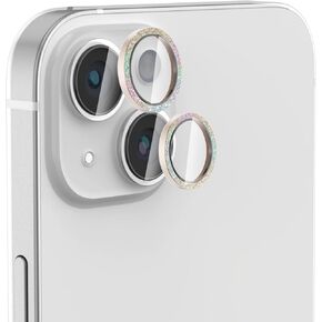Glitter Purple 2 Pack iPhone 14/14 Plus Camera Lens Protector, Tempered Glass, 9H Scratch Resistant, Water Resistant