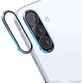 (2 Set for Samsung Galaxy A36/A56 5G Camera Lens Protector, 9H Tempered Glass Camera Cover Screen Protector Metal Ring Decoration Accessories [1 Step Installation Tray] (Multicolor)