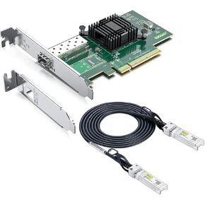 2-Meter SFP+ DAC Twinax Cable & 10Gb PCI-E NIC Network Card Compare to Intel X520-DA1