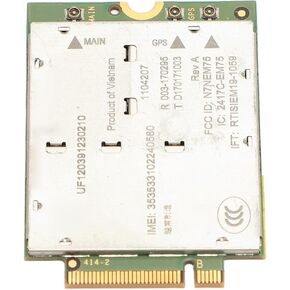 EM7565 4G Module Card, EM7565 1104207 4G LTE Network Card, with NGFF M2 Interface, PCI Express M.2 Cat 12 High Speed 4G Module for Laptops, 24 LTE Bands
