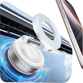360° Foldable Vacuum Magnetic Phone Holder, Magnetic Car Phone Mount, Hands-Free Suction Cup Phone Holder for Smooth Surface/Car/Gym/Mirror/Tile, Compatible with iPhone16/15/14/13 Black