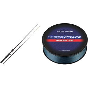 KastKing Brutus Fishing Rods, Casting Rod 5ft 6in-Medium - M Fast-2pcs & KastKing Superpower Braided Fishing Line, Gray, 15 LB, 150 Yds