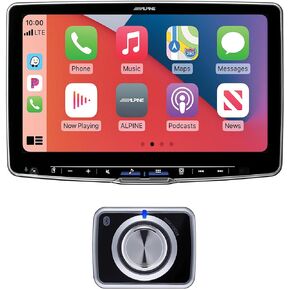 Alpine ILX-F511 Halo11 11" Multimedia Touchscreen Receiver with Halo Wireless Volume knob and subwoofer Level Controller