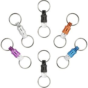 Quick Release Keychain Detachable Key Ring Pull Apart Keychain w/ 2 Split Ring Detachable Key Chain Key Attachment