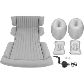 Ejoyous SUV Air Mattress, Inflatable Car Back Seat Sleeping Bed Thickened Flock Travel Camping Mattress with 2 Pillows and Electric Pump for Home Car SUV Trunk