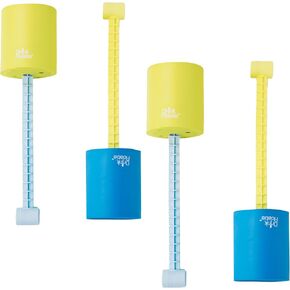Comfy Floats 4 Pack of Drink Floaties - Floating Drink Holder for Pool, Lake, River and Beach - Blue and Yellow