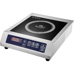 Commercial Induction Cooktop,Portable Electric Induction Countertop Burner(3500W/ 240V) with Stainless Steel Housing, Durable Commercial Induction Hot Plate for Hotel Restaurant School