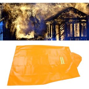 Fire Survival Safety Blanket, Full Body Fireproof Cloak, Flame Retardant Heat Insulation, Fire Escape Suit for Household(L), Large