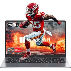 Laptop Computer AMD Ryzen 7 5825U 15.6-inch IPS 16GB DDR4 (2 * 8GB, Dual Channel) 512GB NVMe SSD Windows Laptop Backlit & Numeric Keyboard WiFi 6 HDMI Type-C USB3.2 TRRS Webcam