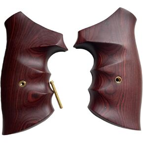 Handmade reproductive Smooth Padauk Wood Grips Compatible with Taauuruss Tracker/Judge 17 44 415 425 450 617 627 692, Compact Frame, #TK1