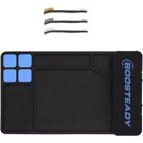 BOOSTEADY Gun Cleaning Mat, Pistol Mat, Anti-Slip Rubber Gun Mat, Magnetic Pistol Cleaning Pad with Integrated Box 15.9" x 9.8"