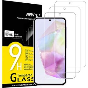 NEW'C 3 Pack Designed for Samsung Galaxy A56 5G / A36 5G Screen Protector Tempered Glass,Case Friendly Ultra Resistant