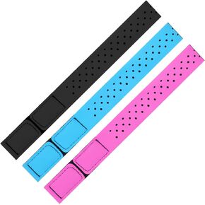 3 PCS Replacement Coros Heart Rate Monitor Band, Soft Theory Heart Rate Monitor Band, Adjustable Orange Theory Band, Multicolor Heart Rate Monitor Armband for Theory Fitness