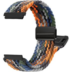 Braided-Bands Compatible With Amazfit Active 2/GTS 4/GTS 3/GTR mini, 20MM Magnetic Stretchy Strap for Amazfit Bip 3 Pro/Bip U Women Men