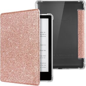 CoBak Case for ebook - New PU Leather Cover and Clear Soft Silicone Back Cover with Auto Sleep Wake Feature for ebook MGBLZX-2-2407241000-T