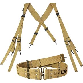 SMONT WW2 US. Army M1936 Suspenders and Tactical Pistol Belt