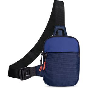MJNUONE Mini Sling Chest Bag Waterproof Small Crossbody Bag Multi-purpose Lightweight Sling Bag for Men and Women (Black)