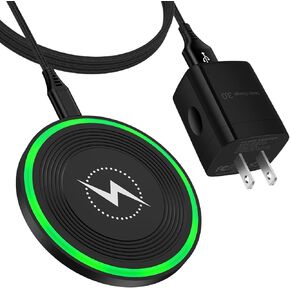 Wireless Android Phone Charger Pad with QC Wall Adapter for Samsung S25 Ultra/S24 Plus/S23/S22/S21,15W Wireless Charger Fast Charging Station for Motorola G Stylus 5G/ Edge 2024/G Power 2024/Razr 2024