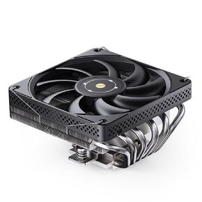 JONSBO HP600 Black Low Profile CPU Air Cooler,120mm PWM Fan, 6 Heat Pipes,Silent Series Down-Flow Radiator,LGA 115X/1200/1700,AM4/AM5 Cooler,D-TDP:210W,Hight 66mm