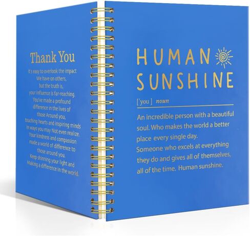 XQLZY Human Sunshine Definition White Hardcover Journal Notebook, Thank You Journal, Appreciation Gift for Coworkers Leaders Teacher Nurse, Farewell Gift for Coworker, Employee Thank You Gifts in Saudi Arabia
