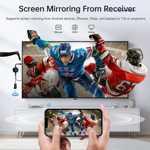 Aimibo USB C Wireless 2 جهاز إرسال ومستقبل HDMI ، 2.4/5G HDMI اللاسلكي متعددة TX Extender 165ft/50m ، فيديو/صوت للكمبيوتر المحمول ، MacBook ، السطح ، I-PAD ، I-الهاتف 15 لمراقبة ، جهاز العرض ، HDTV ، HDTV in Kuwait