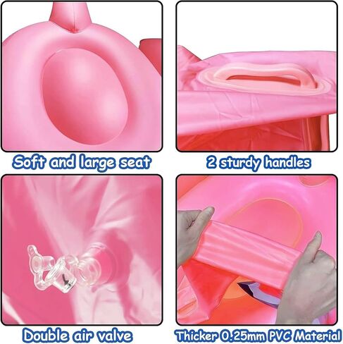 TURNMEON 79" Giant Inflatable Pool Float Party Toys with Sturdy Handles, Summer Beach Floaties Swimming Pool Inflatables Ride-on Pool Toys Raft Lounge for Adults Kids Teens (Flamingo and Unicorn) in Saudi Arabia