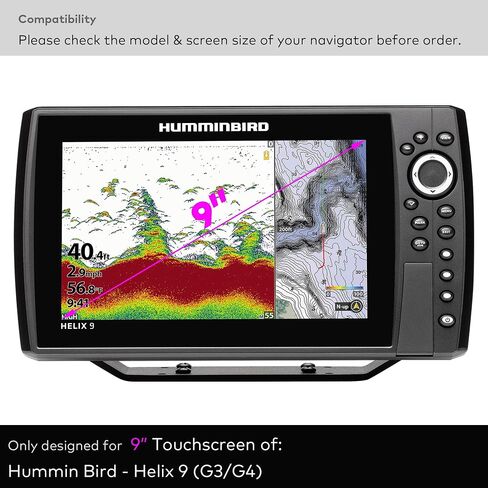 واقي شاشة زجاجي مميز مصمم لـ Humminbird Helix 9 Fish Fleser G3/G4 9 بوصة ملحقات الشاشة لمس in Kuwait