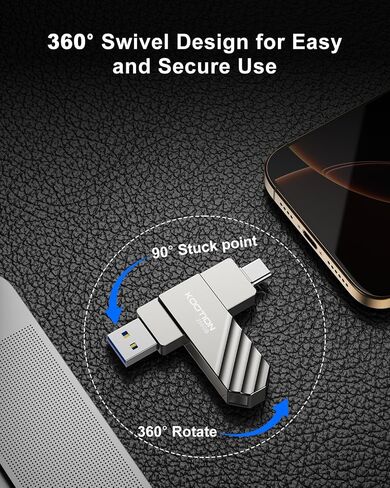 محرك أقراص مزدوج 64 جيجابايت مزدوج USB C ، KOTION 2-in-1 USB محرك دوار نوع C in Kuwait