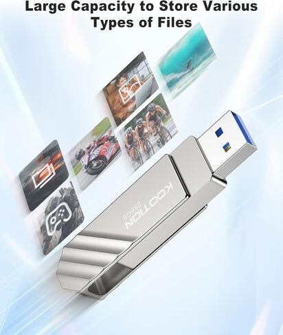 محرك أقراص مزدوج 64 جيجابايت مزدوج USB C ، KOTION 2-in-1 USB محرك دوار نوع C in Kuwait