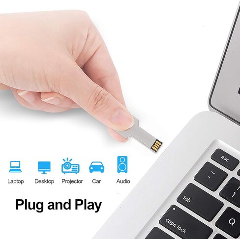 64G Key Shape USB Flash Drive, K&ZZ Metal Thumb Drive USB2.0 Flash Disk Memory USB Stick Expansion Disk, Silver 64GB in Saudi Arabia