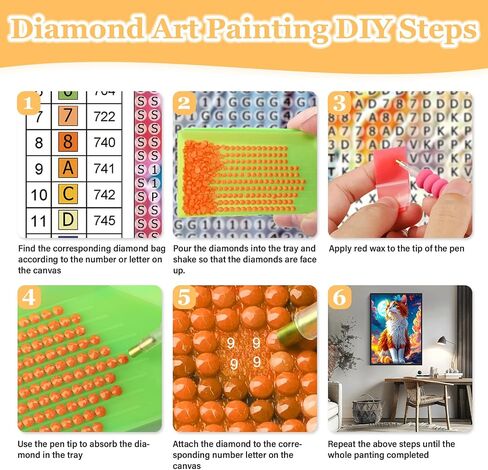 MAXBYE Fox Diamonds Painting Kits for Adults, Animal Diamonds Painting for Beginners, DIY Full Drill Diamond Dots Paint by Diamonds Gem Art and Crafts for Home Decor. 12x16in in Saudi Arabia
