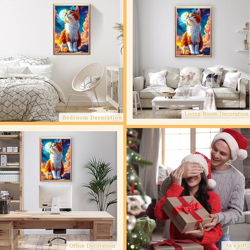 MAXBYE Fox Diamonds Painting Kits for Adults, Animal Diamonds Painting for Beginners, DIY Full Drill Diamond Dots Paint by Diamonds Gem Art and Crafts for Home Decor. 12x16in in Saudi Arabia