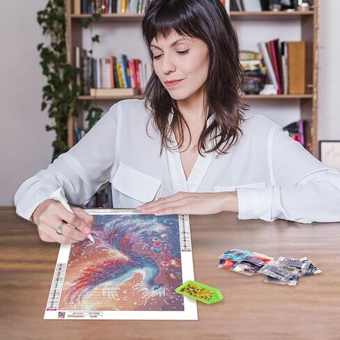 MAXBYE Fox Diamonds Painting Kits for Adults, Animal Diamonds Painting for Beginners, DIY Full Drill Diamond Dots Paint by Diamonds Gem Art and Crafts for Home Decor. 12x16in in Kuwait