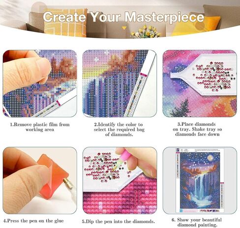Sun and Moon Diamond Art Kits for Adults - 2 Pack Diamond Painting Kits for Adults,DIY 5D Diamond Painting with Round Gem Art Kits for Adults for Gift Home Wall Decor 14x14 Inch in Saudi Arabia