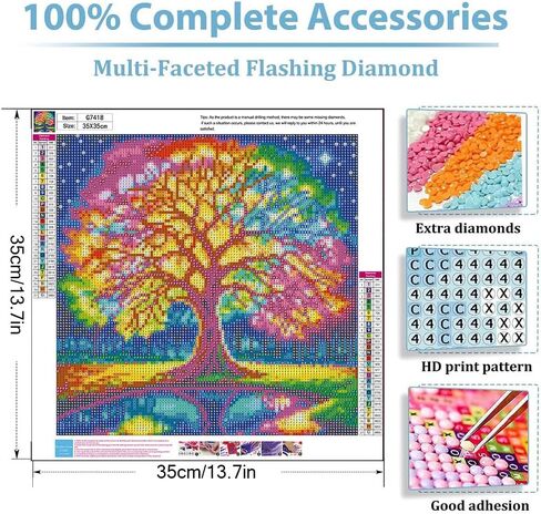 Sun and Moon Diamond Art Kits for Adults - 2 Pack Diamond Painting Kits for Adults,DIY 5D Diamond Painting with Round Gem Art Kits for Adults for Gift Home Wall Decor 14x14 Inch in Saudi Arabia
