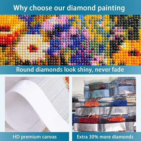 Sun and Moon Diamond Art Kits for Adults - 2 Pack Diamond Painting Kits for Adults,DIY 5D Diamond Painting with Round Gem Art Kits for Adults for Gift Home Wall Decor 14x14 Inch in Saudi Arabia