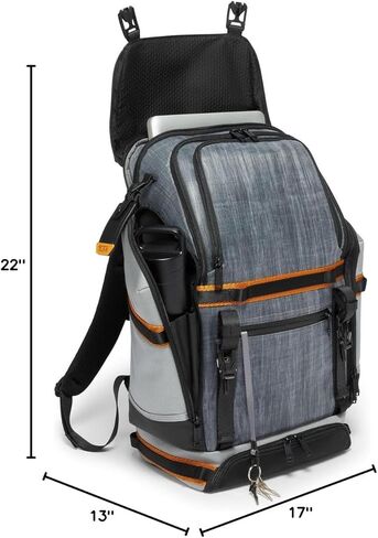 TUMI - Alpha Bravo Expedition Flap Backpack - Large Carry On Backpack - 21.0" X 12.5" X 7.5" - Fits up to 17" Laptop - Black Onyx in Kuwait