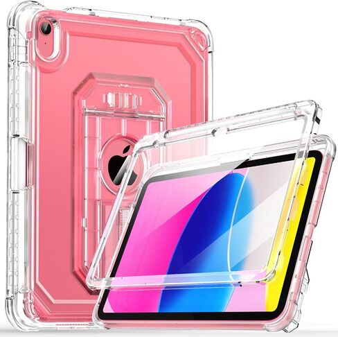 Cantis Case لـ iPad A16 11 Inch 2025/ iPad 10th Generation 2022 (10.9 بوصة) مع حامي الشاشة وحامل القلم الرصاص ، حالة الجيل الحادي عشر مع حامل مستقر أكبر ، بريق واضح in Kuwait