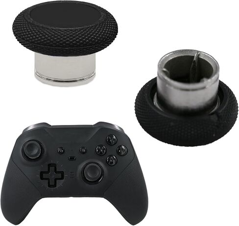 2 Pack Elite 2 Controller Short Thumbsticks Replacement for Xbox Elite Series 2 Controller,0.39in Standard Height Concave Magnetic Analog Short Joysticks Replacement for Elite Series 2 Core (Black) in Kuwait
