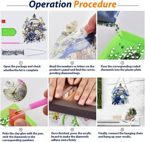 Koikify Diamond Art Hanging Pendant, Dragonfly Crystal Gem Painting Ornament Crafts Kit for Home Décor & Gift in Saudi Arabia