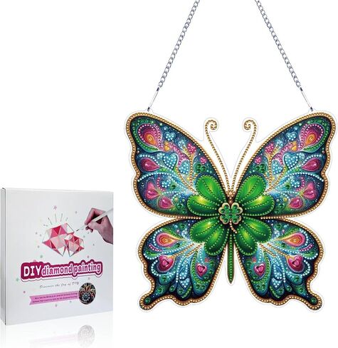 Koikify Diamond Art Hanging Pendant, Dragonfly Crystal Gem Painting Ornament Crafts Kit for Home Décor & Gift in Saudi Arabia