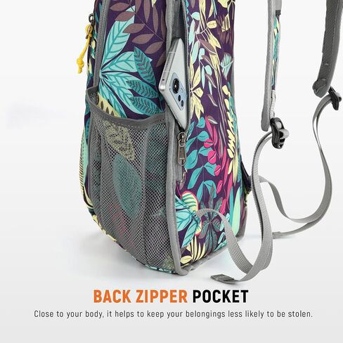 SKYSPER Small Hiking Travel Waterproof Backpack - Lightweight Packable Day Pack for Women and Men - Foldable Light Weight Water Proof Mini Daypack - 10L Collapsible Back Pack for Outdoor in Saudi Arabia