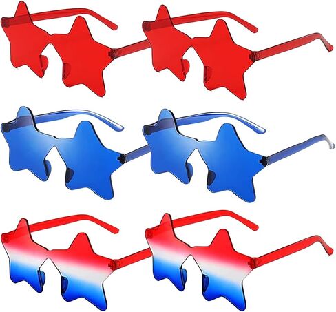 Star Shape Sunglasses Rimless Glasses Pentagram Glasses for Adult Teen Party Favors Eyewears Gift for Men Women in Saudi Arabia