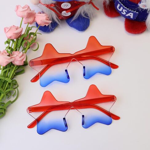 Star Shape Sunglasses Rimless Glasses Pentagram Glasses for Adult Teen Party Favors Eyewears Gift for Men Women in Saudi Arabia