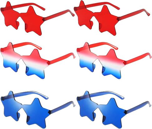Star Shape Sunglasses Rimless Glasses Pentagram Glasses for Adult Teen Party Favors Eyewears Gift for Men Women in Saudi Arabia