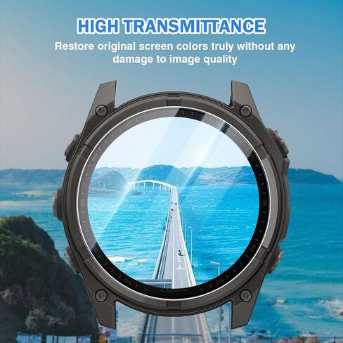 4 حزمة متوافقة مع Garmin Fenix ​​8 47mm شاشة واقي الشاشة ، HD Clear 9H Film Glass Protection Film for Fenix ​​8 Solar/Amoled Watch Screen Protector 47mm ، مضاد للخلع وحسس لمسة حساسة in Kuwait