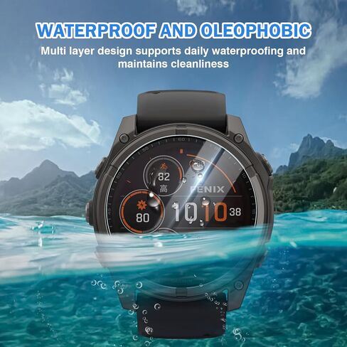 4 حزمة متوافقة مع Garmin Fenix ​​8 47mm شاشة واقي الشاشة ، HD Clear 9H Film Glass Protection Film for Fenix ​​8 Solar/Amoled Watch Screen Protector 47mm ، مضاد للخلع وحسس لمسة حساسة in Kuwait